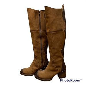 Freebird by Steven Fuego women’s 8 leather and suede tall boots aka Calgary